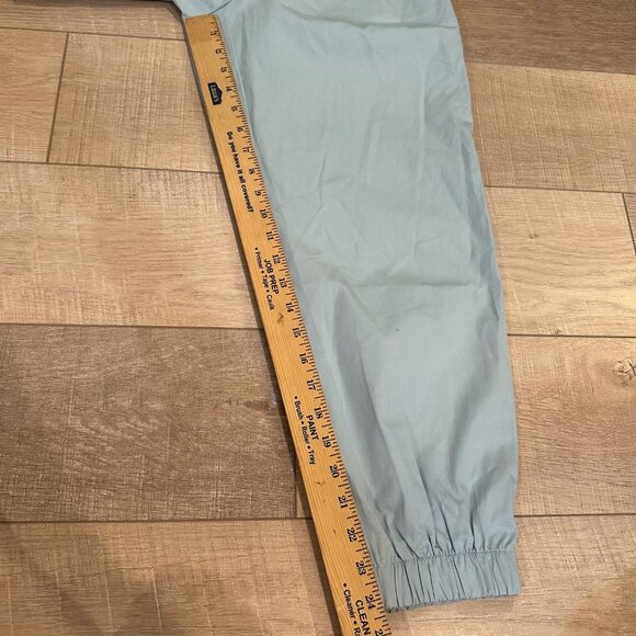 High-Waisted Light Blue Cotton Jogger Pants With Elastic Cuffs By Halara Small - Picture 3 of 8